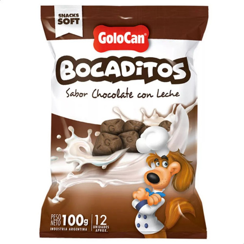 Bocaditos Perro Golocan Chocolate Con Leche - Pack X3 Unid