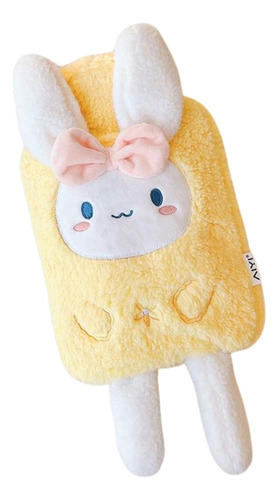 Bolsa De Agua Caliente Con Funda Peluche Conejito Moño Cute Color Amarillo