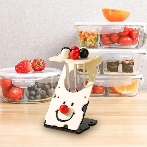 6x Tenedor De Fruta Original Con Soporte, Selección De