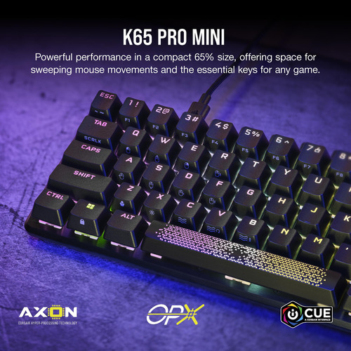 Teclado Para Juegos Corsair K65 Pro Mini Rgb 65% Opx Switche