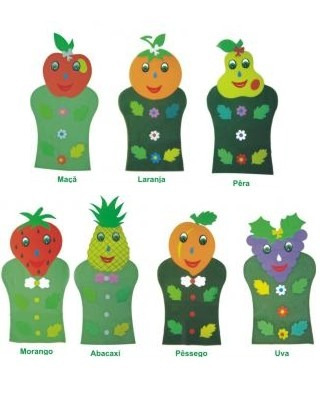 Imagem 1 de 1 de Fantoches Frutas 7 Personagens
