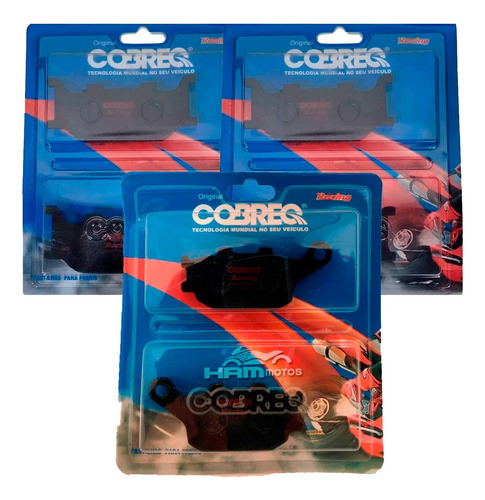 Jg Pastilha Xj6 2013-2020 Cobreq Racing P/ Os 3 Discos