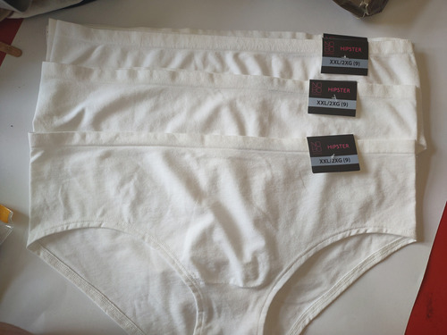 3 Pantaletas No Boundaries Hipster Xxl (9) Blancos Americano