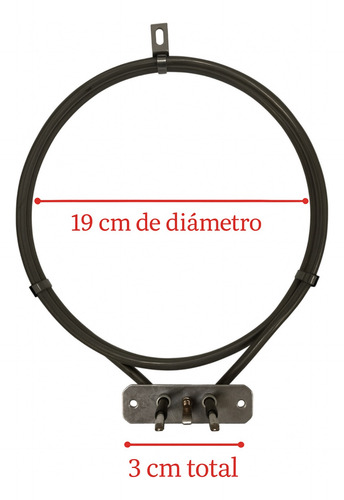 Resistencia Circular Horno Ariston C65sp1(x)ag 1600w/230v