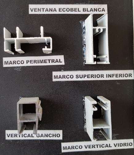 Marco Vertical Vidrio Ecobel Largo 6mtrs Blanco