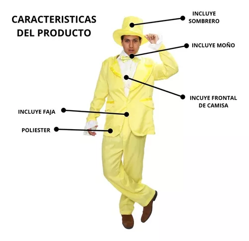 Disfraz Traje Amarillo de los 90 para Hombres