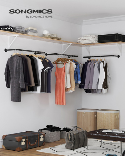 Percheros De Pared Songmics Juego X 2 Industriales Color Negro