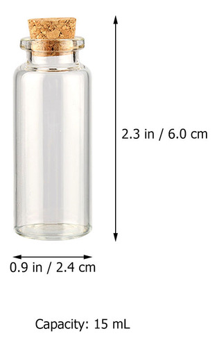 12 Pequeñas Botellas De Vidrio, Tapones De Corcho, Minifrasc