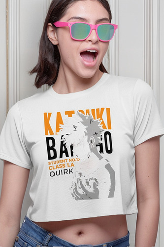 Playera Crop Top Bakugo Boku No Hero 1023