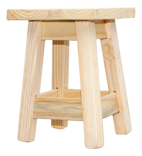 Banco Taburete Silla De Pino Natural 45cm Alto