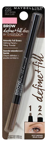 Delineador Cejas Maybelline Brow Define+fill Duo Soft Brown