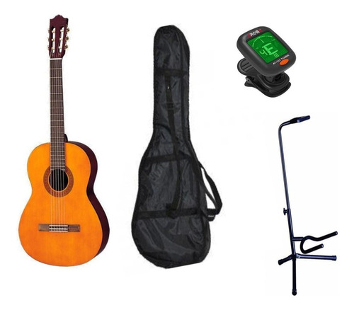 Paquete De Guitarra Acustica Yamaha C40 Atril Funda Afinador