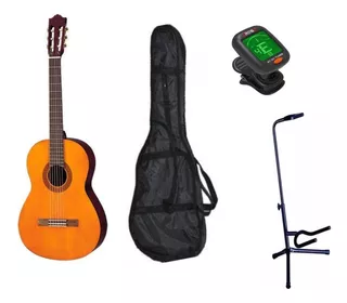 Paquete De Guitarra Acustica Yamaha C40 Atril Funda Afinador