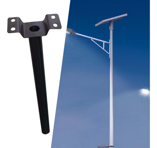 Soporte Para Lámpara De Poste Solar, Extensión De Negro