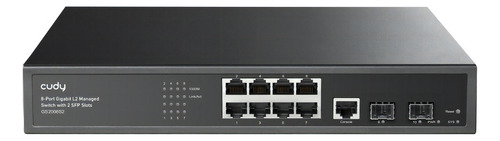 Switch 8 Puertos Gigabit Cudy Gs2008s2 Administrable + 2 Sfp