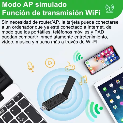 D-Link Adaptador WiFi USB de doble banda AC1300 Internet inalámbrico para  PC de escritorio portátil juegos MU-MIMO Windows Mac Linux compatible