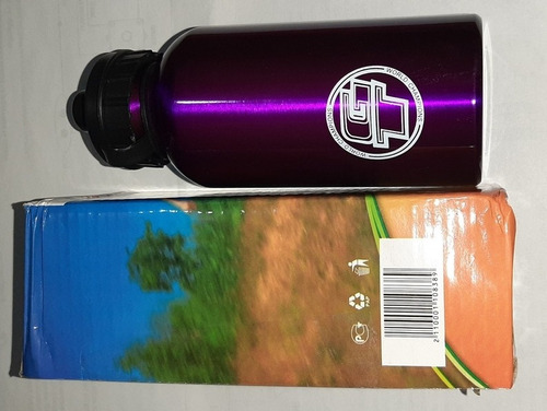 Imagen 4 de 7 de Termo De Aluminio Filtro Morado Para Bicicleta Gt 400ml