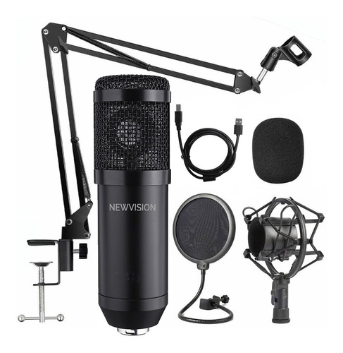 Imagen 2 de 9 de Kit Microfono Condenser Profesional Usb Pc Estudio Stream