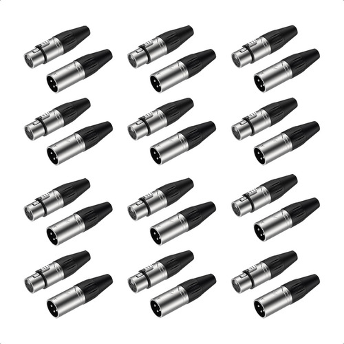 12 X Par De Fichas Canon Canon Xlr Xlr De Microfono Premium