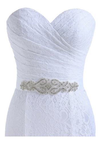 Vestido De Noiva Sereia Renda Francês!cinto E Frete Gratis