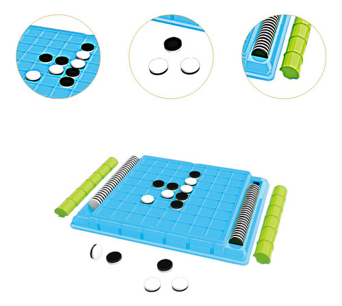 Jja Juego De Mesa De Estrategia Reversi, Juguete Azul
