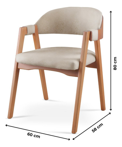 Cadeira Para Mesa De Jantar Gaia Wt