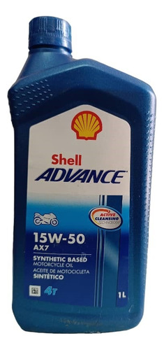 Aceite Shell Sintetico 4t 15w50 Motocicletas