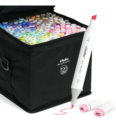 Marcadores De Alcohol Ohuhu, Juego De Marcadores De 120 Colo