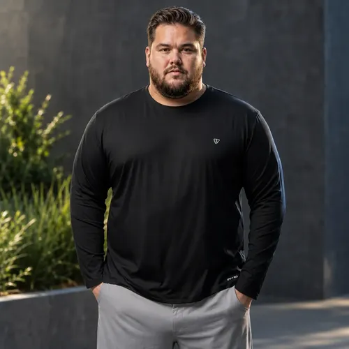 Voker Camiseta Plus Size Segunda Pele Térmica Proteção Solar Uv50+Por