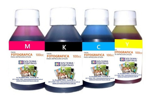 Kit De Tinta Recarga Facil Para Impresoras Epson Tinta Foto