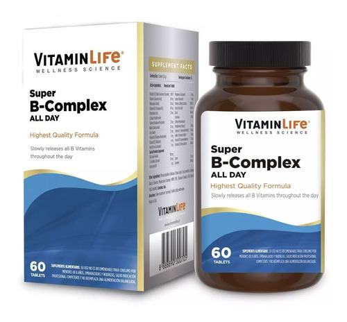 Multivitamínico Suplemento B-complex Vitamin Life X 60 Tab