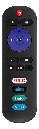 Tcl/roku Tv Remoto De Repuesto Rc280 Con Boton De Control De