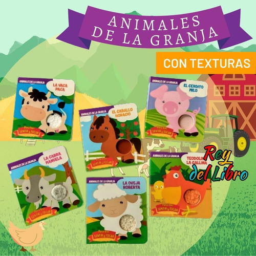 Libros De Cuentos De Animales De La Granja Con Texturas