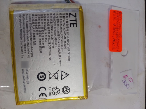 Refaccion De Carga Original Zte Li3830t43p6h856337 Para V580