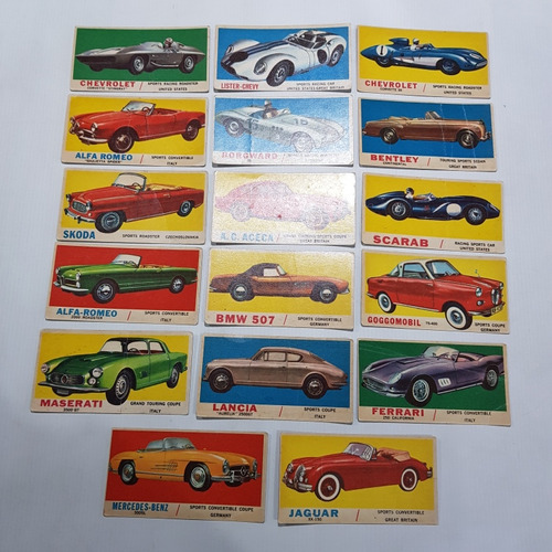 Antiguas Figuritas Automóviles Lote X 17 + Chistes Mag 59451