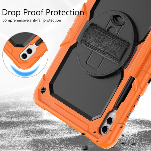 Funda De Silicona + Pc Para Samsung Tab S9 Plus Con Soporte