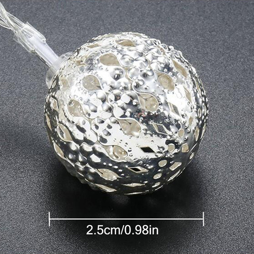Hada Con 30 Led Moroccan Balls String, Funciona Con Pilas