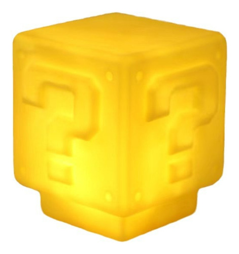 Lámpara Cálida Cubo De Preguntas Mario Bros Noche