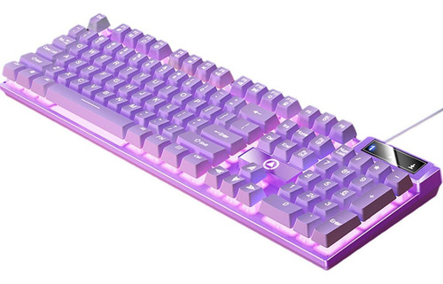 Teclado De Computador Pc À Prova D'água De Resposta Roxa