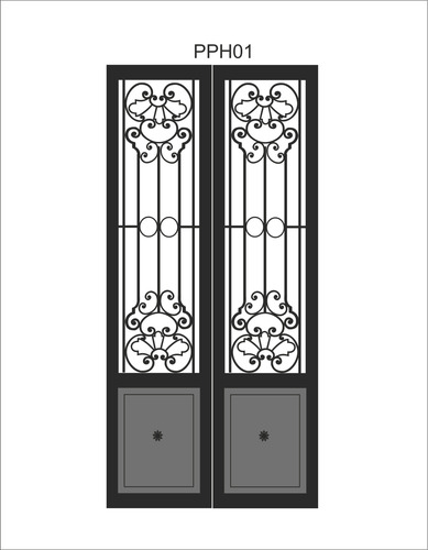 Presupuesto Puerta Principal Antigua De Hierro Forjado Negro (Usado)
