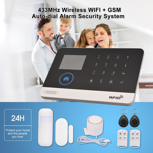 // M 433mhz Wifi Inalámbrico +gsm Sistema De Seguridad De