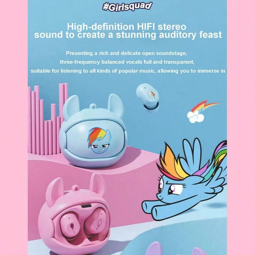 Auriculares My Little Pony Tws Rarity Mlp-ec10