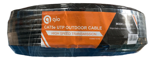 Gio Cable De Red Utp Cat5e Para Exterior Reforzado 100mts