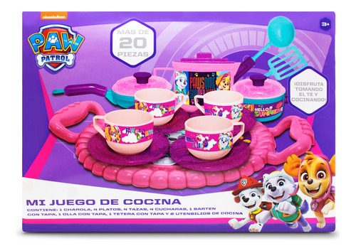 Juguete Infantil, Juego Set De Cocina Infantil Paw Patrol Color Rosa Chicle