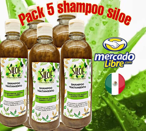 Adiós Calvicie, Alopecia, Psoriasis Pack 5 Shampoo Siloe