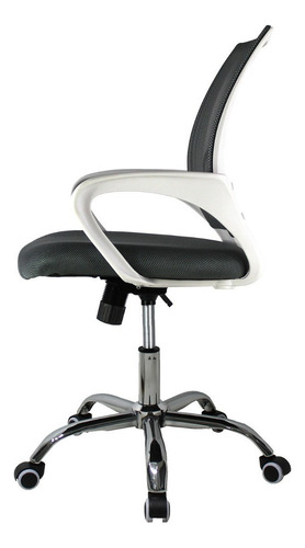 Silla Ergonomica Mundo In Jm-107 Malla Mesh Soporte Lumbar Color Gris