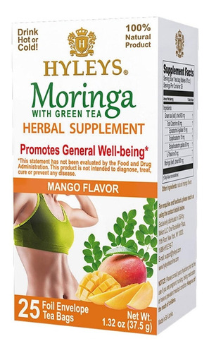 Moringa Oleifera 37g Hyleys - g a $4727