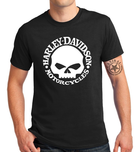 Remeras Harley Davidson Skull Remeras Estampadas Canibal