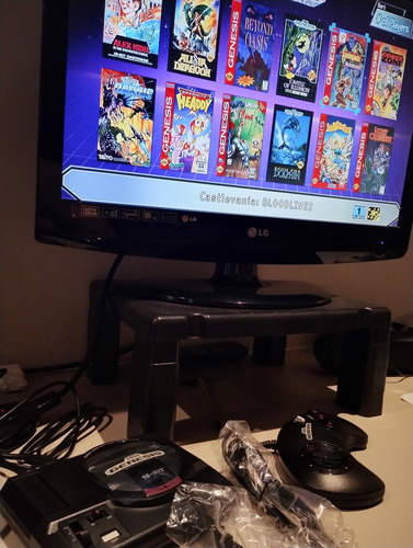 Sega Genesis Mini Mega Drive Completo Original 2 Controles Preto
