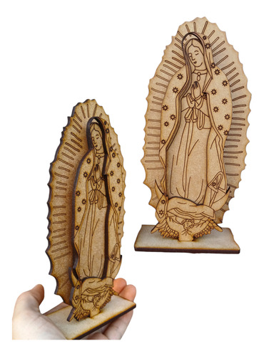 Virgencita 3d Recuerditos Religiosos Mdf 3 Mm 15 Pzs.
